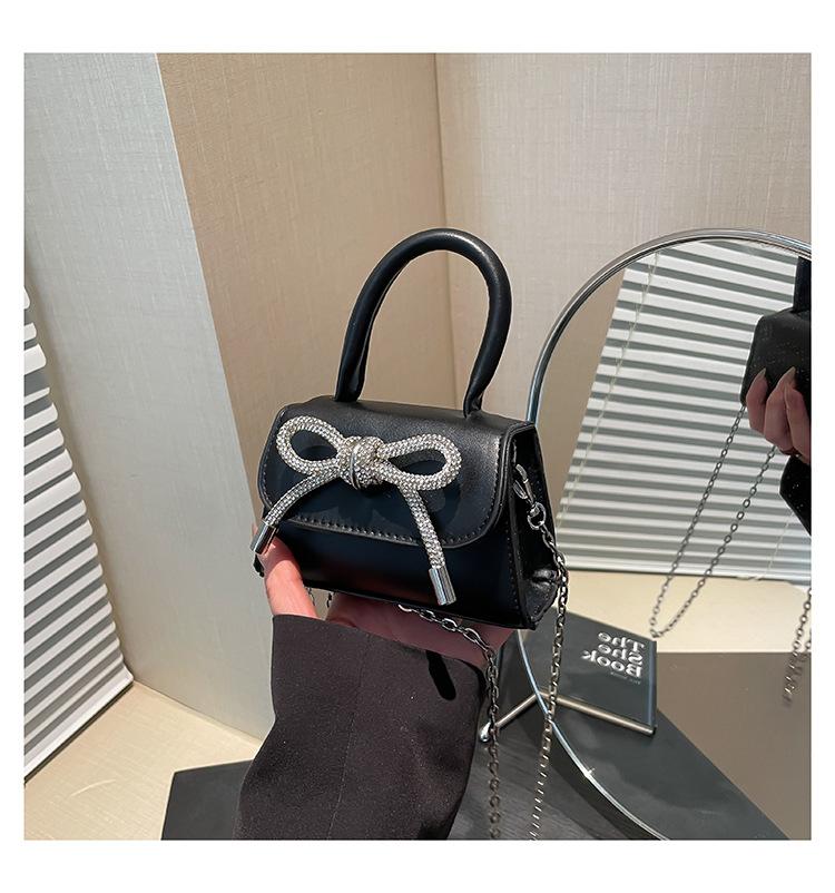 French Niche Design Premium Mini Bag 2025 Girl Bow Chain Lipstick Earphones Messenger Bag Tide