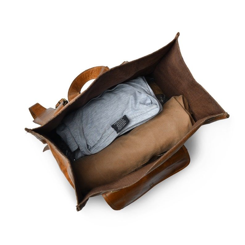 Handmade Leather Rolltop Backpack:  Laptop Rucksack