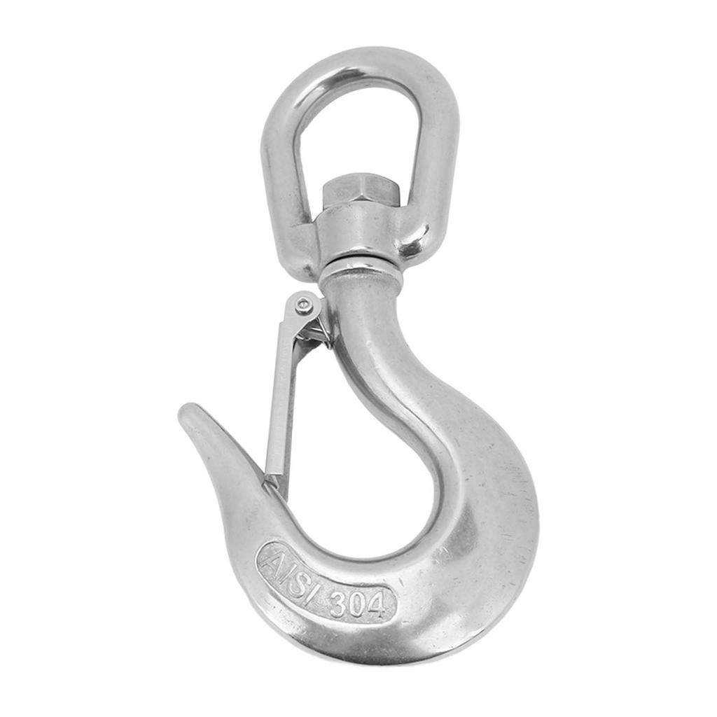 1.3in Clevis Slip Hook Stainless Steel Rotating Lifting Chain Hook for Yachts Fishing Boats