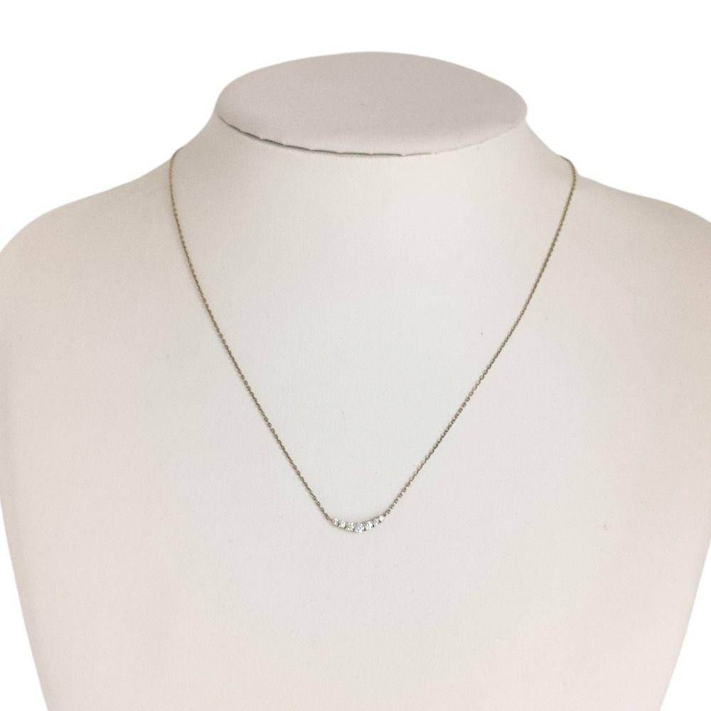 Used Good Item Canal4 Canal Yondo Sea Silver Bar Design Chain Necklace Accessory 151824121007 Gold Color Ladies Old Clothing Used USED
