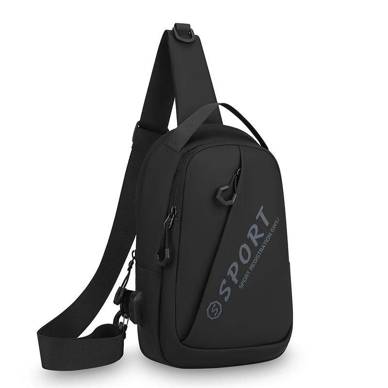 Men's Chest Bag Adjustable Strap Multi-Pocket Crossbody Sling for Cycling Commuting Sports Outdoor Travel Lightweight Pack