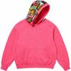 Supreme Patches Zip Up Hooded Sweatshirt Magenta