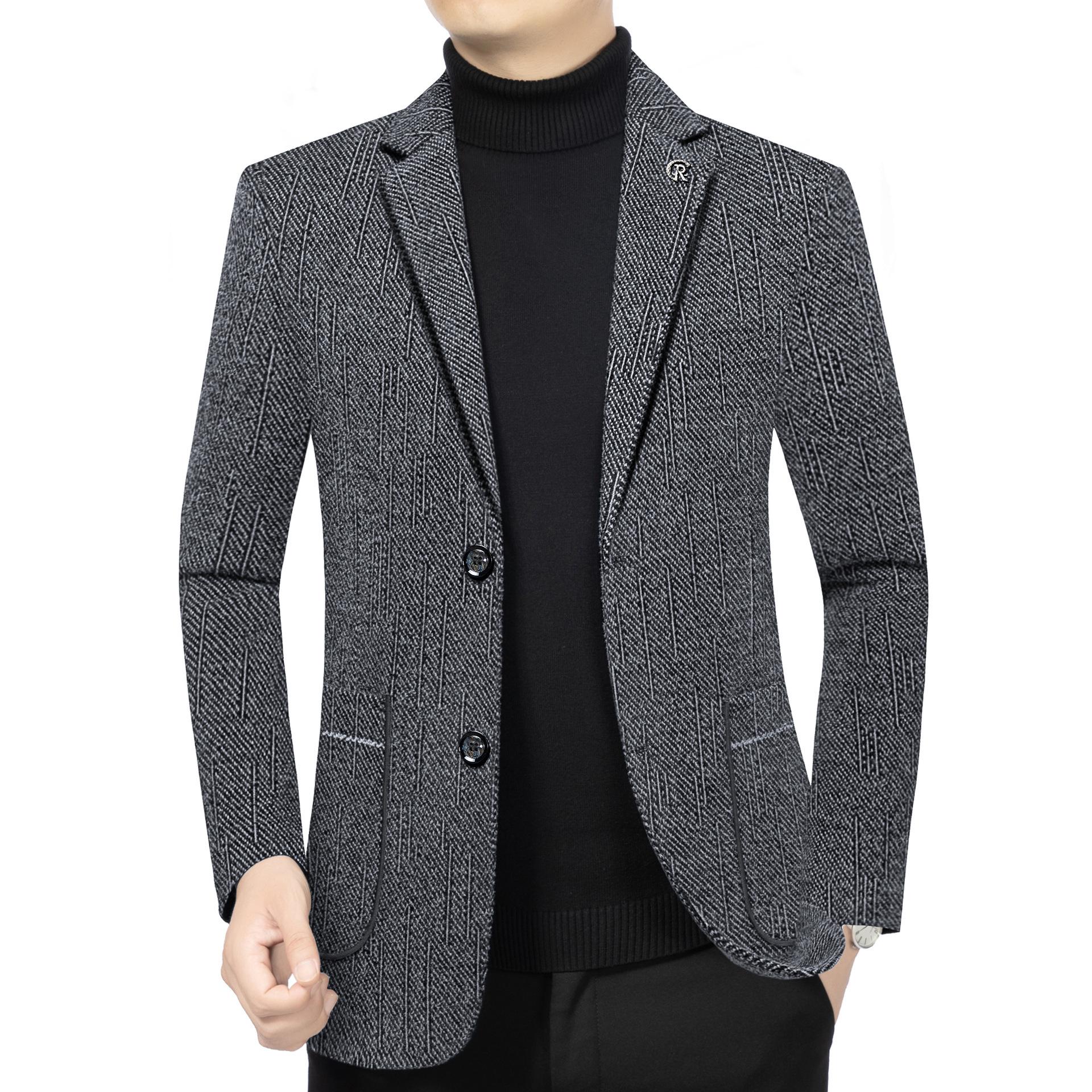 

2025 Spring Men s Fashion Business Casual Jacket 175/L (For 120-140 Jin)