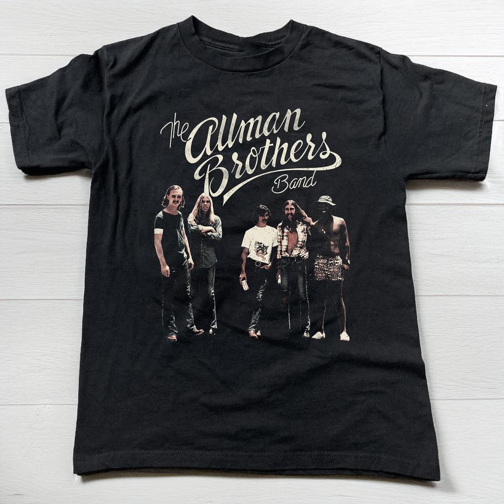 RZADKI! The Allman Brothers Band Retro Graficzny Czarny T-shirt Unisex Rozmiar S-5XL