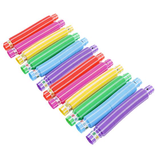 12 Pcs Glow Sticks Party Favors LED Light Up Pop Tubes Kids Toy Glow In The Dark Necklaces Bracelets Party Supplies for Birthday Christmas