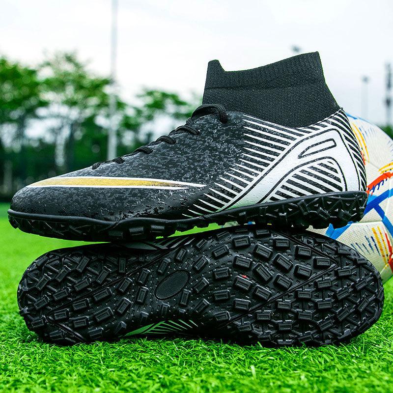 New high-top football shoes for young students, outdoor grass sports, non-slip training shoes for men and women, falcon generation