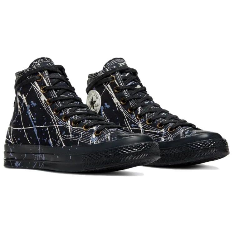 Converse Chuck 70 High Paint Splatter - Černé Unisex Tenisky Egret Thunder-Daze-Blue A06541C
