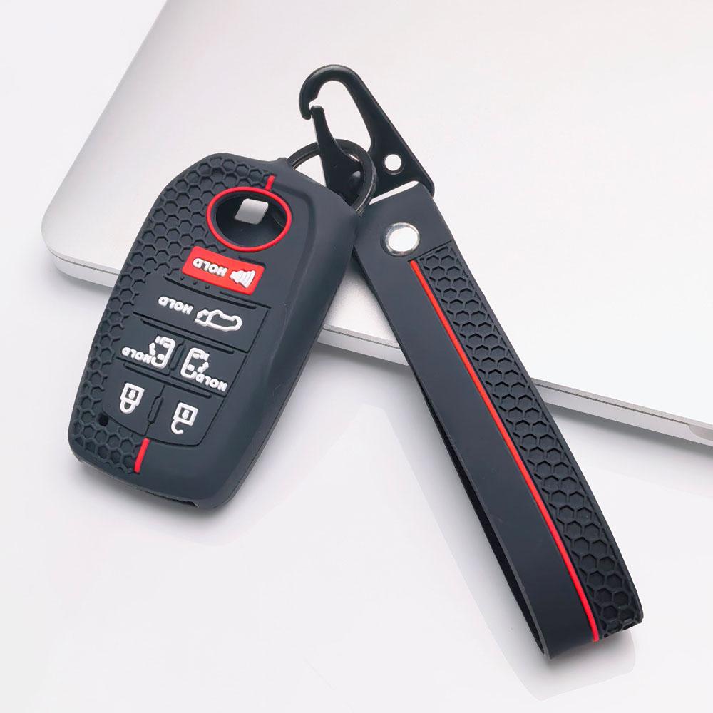 Premium Honeycomb Silicone Smart Key Cover keychain Fit Toyota Sienna Highlander Venza Grand Highlander Anti-Scratch Guard Shockproof