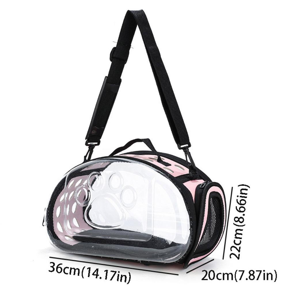 Foldable Cat Backpack Portable Pet Outing Bag Small Dog Transparent Pet Bag  Outdoor Travel