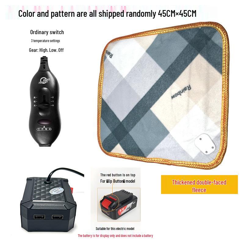 Portable Electric Mattress for Outdoor and Car Use - Thickened Seat Cushion with Lithium Battery, Ideal for Camping, Fishing, and Office.