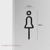Toilet Door Wall Sticker Acrylic Board Restroom Sign WC Bracket Universal Wall Stickers