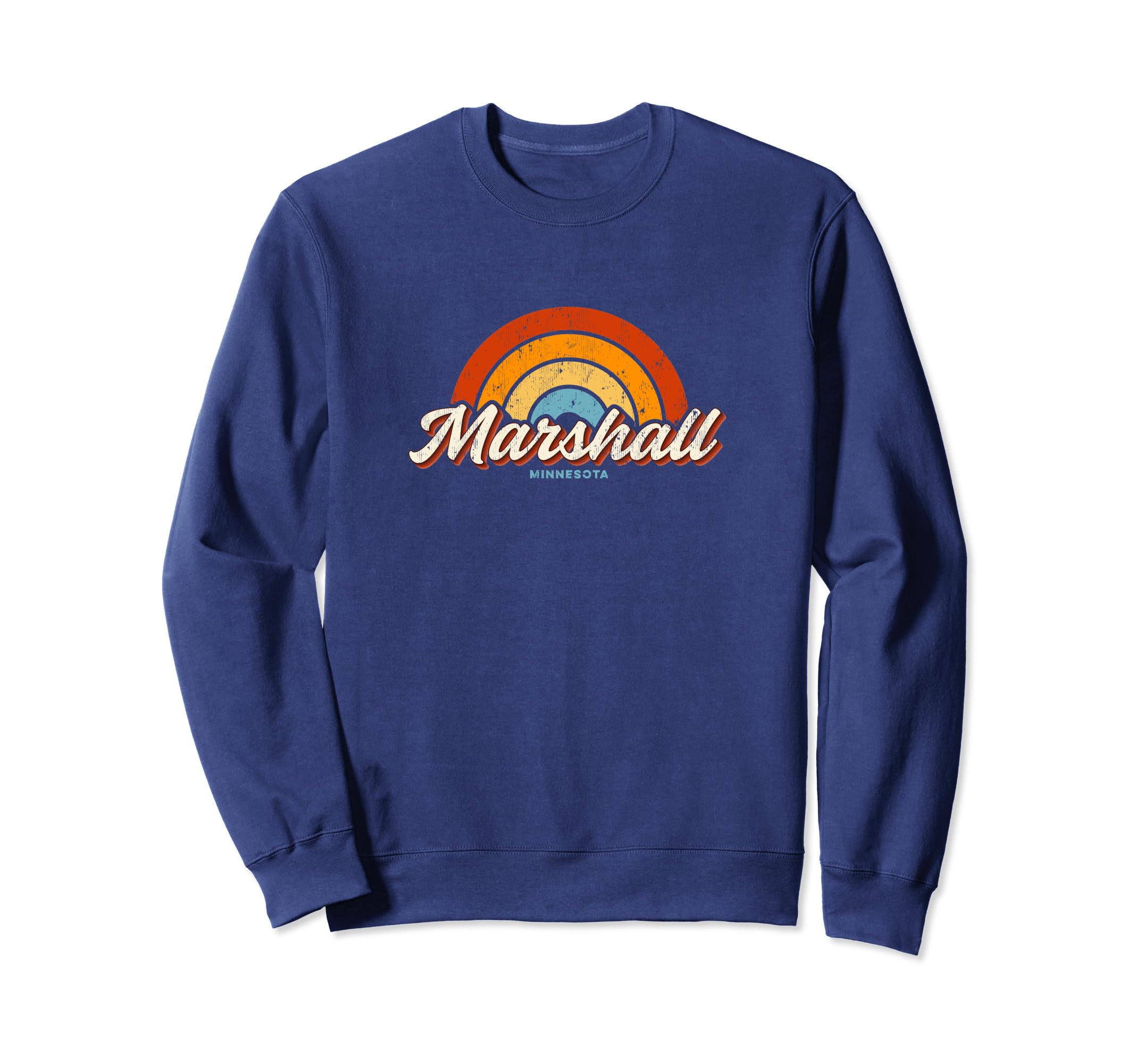

Marshall Minnesota MN Vintage Rainbow Retro 70s Sweatshirt