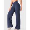 Cross V-Waist Wide-Leg High Elasticity Quick-Dry Yoga Pants for Pilates and Dance