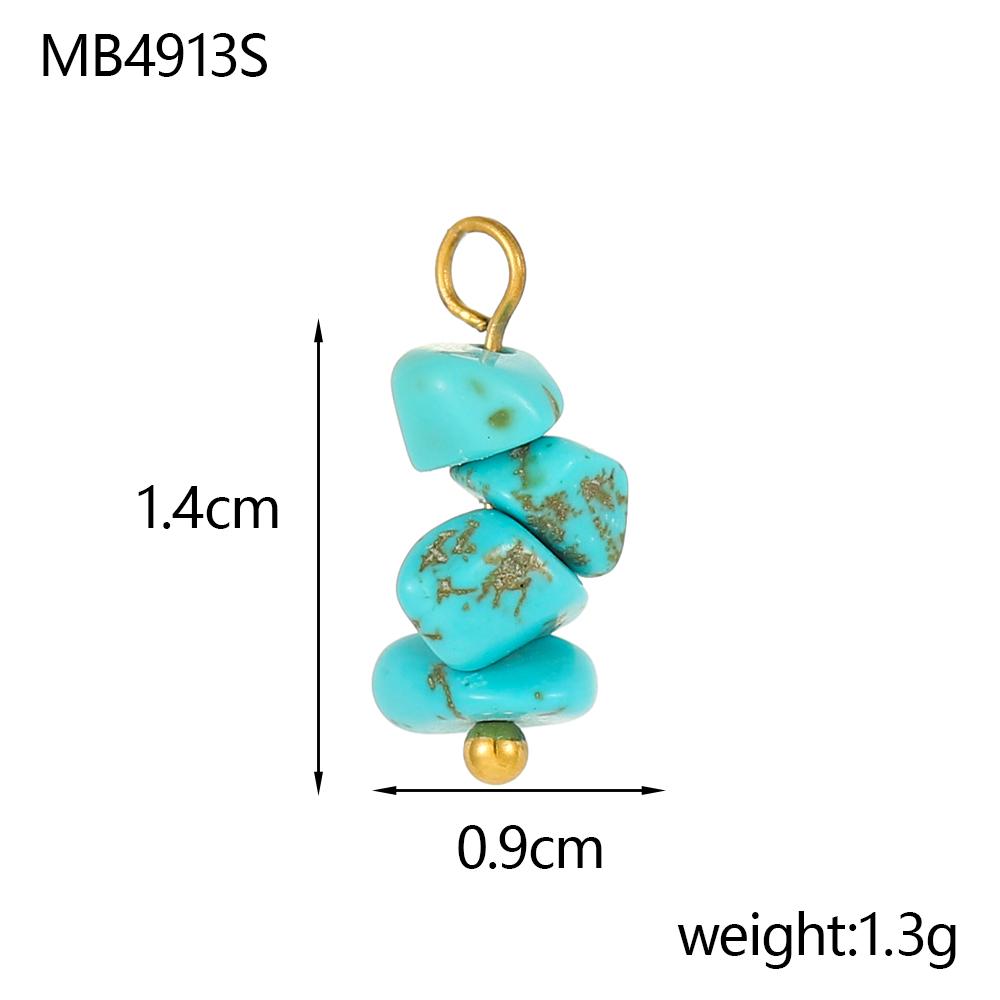 CARLIDANA Rainbow Color Beaded Charm Natural Stone Pendant Beads with Nine Needle Pin for Necklace Earrings DIY Jewelry Making