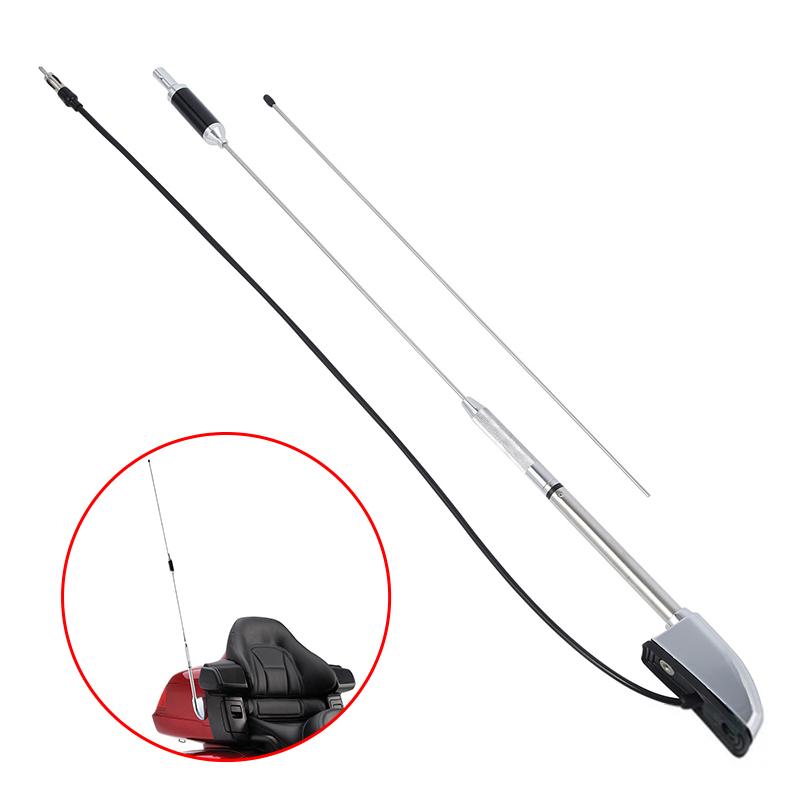 Motorcycle Universal Antenna ABS Aluminum Radio Audio Aerial Simple Install Robust Accessory for Cross Country