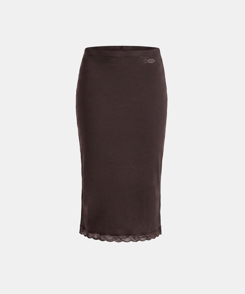 Bad Blood Everyday Lace Midi Skirt - Brown