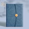 A5 Leather Buckle Notebook, Lined Pages, Business Meeting Record Book, Notepad, Student Diary, Travel Log, 100 Sheets, 200 Pages