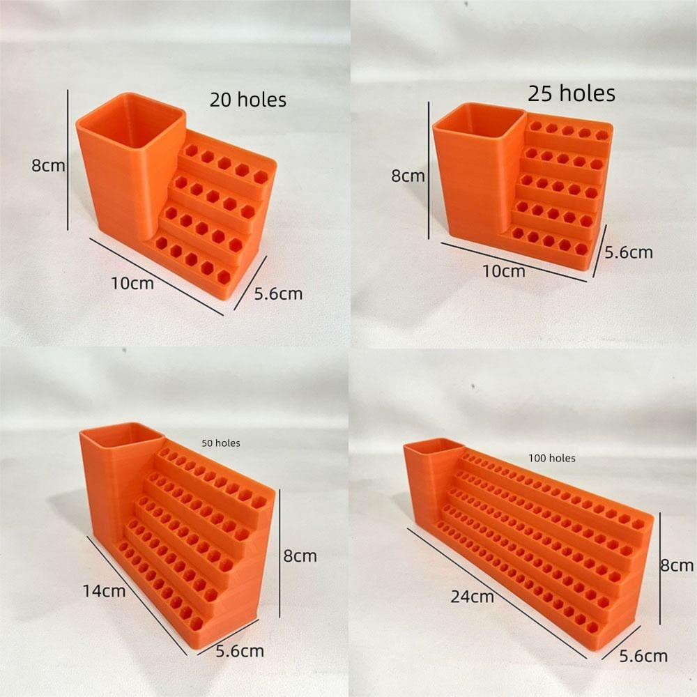 20/50Holes Screwdriver Bit Storage Tool Plastic Save Space Hexagonal Screwdriver Storage Rack