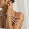 Gold Chain Body Chain Jewelry Beads Shoulder Body Chain Bridal Tassel Necklace  Banquet Parties