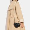 COACH Heart Sheepskin With Cow Leather Shoulder Bag, Crossbody Bag Mini Women's Black CE766-V5BLK