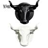 Modern Black Wall Hook Bull Head Hat Rack, Lightweight Wall-Mount Key Holder, Decorative Coat Horn Rack Hook, Retro Animal Hanger for Home Decoration