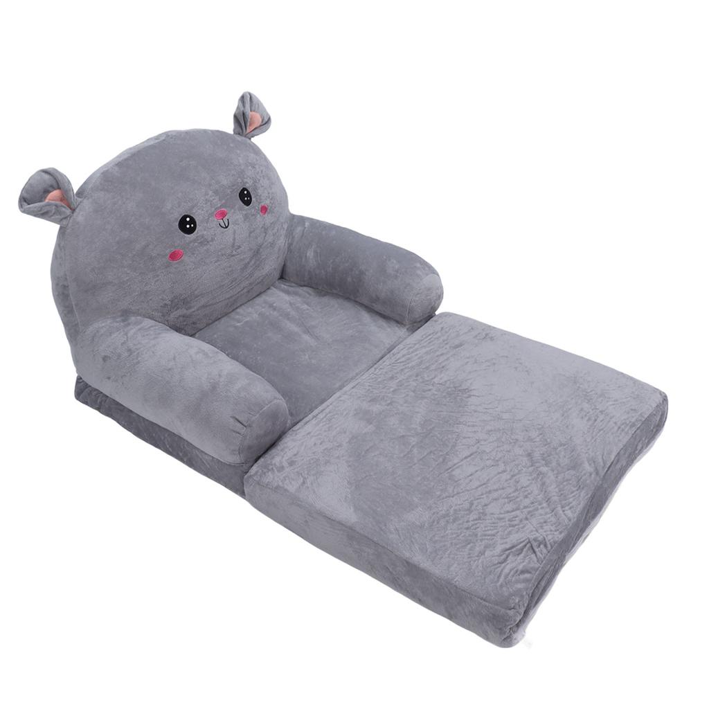 2 in 1 Cartoon Kinder Klappsofa Stoff und Schwamm Belüftet Cartoon Kinder Aufklappsofa für Baby Kinder