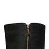 Krazing Pot Cow Skin Autumn Winter Shoes Thick Heels Plus Size 45 Size 44 Women Keep Warm Zipper Decorations Over-the-knee Boots