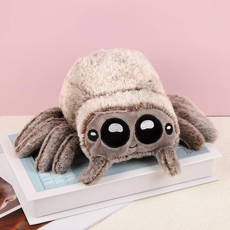Simulated little spider doll gift for friends plush toy creative black and white spider doll claw machine doll