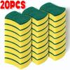 50/10Pcs Kitchen Dishwashing Sponge Soft Absorbent Clean Rub Pot Rust Scouring Pad Removing Kits Household Cleaning Brush Sponge