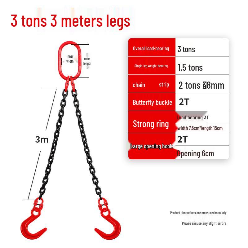 G80 Manganese Steel Double Hook Sling Chain for Lifting and Hoisting