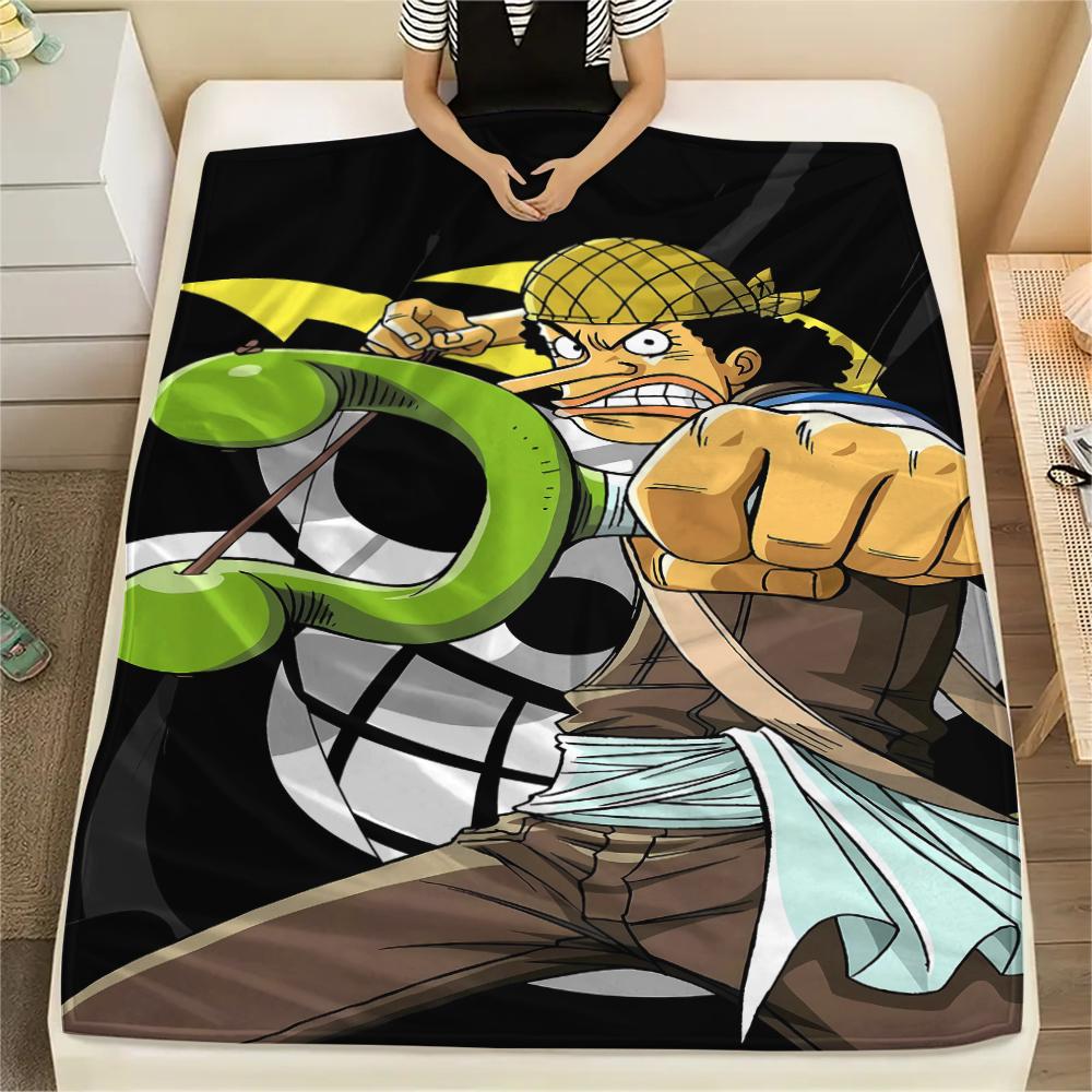 One Piece character Print Flannel Blanket,High quality Comfortable for All Seasons,Home Decor,Warmth and Comfort,Perfect for Christmas Gifts