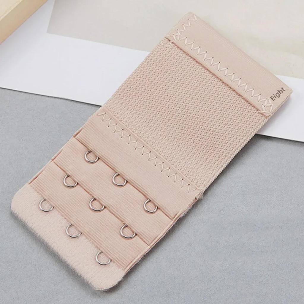 3-Pack Elastic Bra Extender with 3-Row Hook-and-Eye Closure