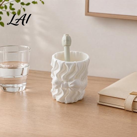 Multifunctional Storage Bag Silk Texture Pen Holder 3D Printed Desk Organizer for Brushes Stationery And Desktop Pens Makeup Brushes Ribbon