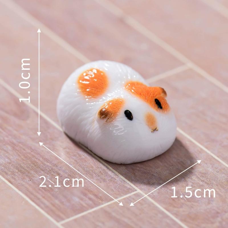 4Pcs Mini Guinea Pig Figurines Resin Cavy Miniature Animals Figurines Fairy Garden Miniature Moss Landscape Diy Crafts