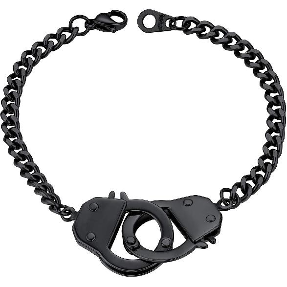 PROSTEEL Alla moda Design Manette/Testo Personalizzato Cavigliera da Donna, Cavigliera in Acciaio Inossidabile 316L, colore Argento/Oro/Nero,Basso