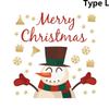 Xmas Snowman Elk Santa Clause Decorative Poster Christmas Stickers Wall Art Shopwindow Decal