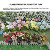 Solarbetriebene LED Outdoor Blumen Dekoration 7 Köpfe Simulationsblumenlampe Camping Dekor