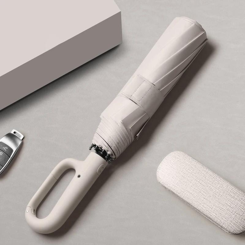 Travel Buckle Umbrella Outdoor, Automatic Umbrella Windproof Strong, 125cm Large Folding Rain Umbrella for Men, Free Shipping