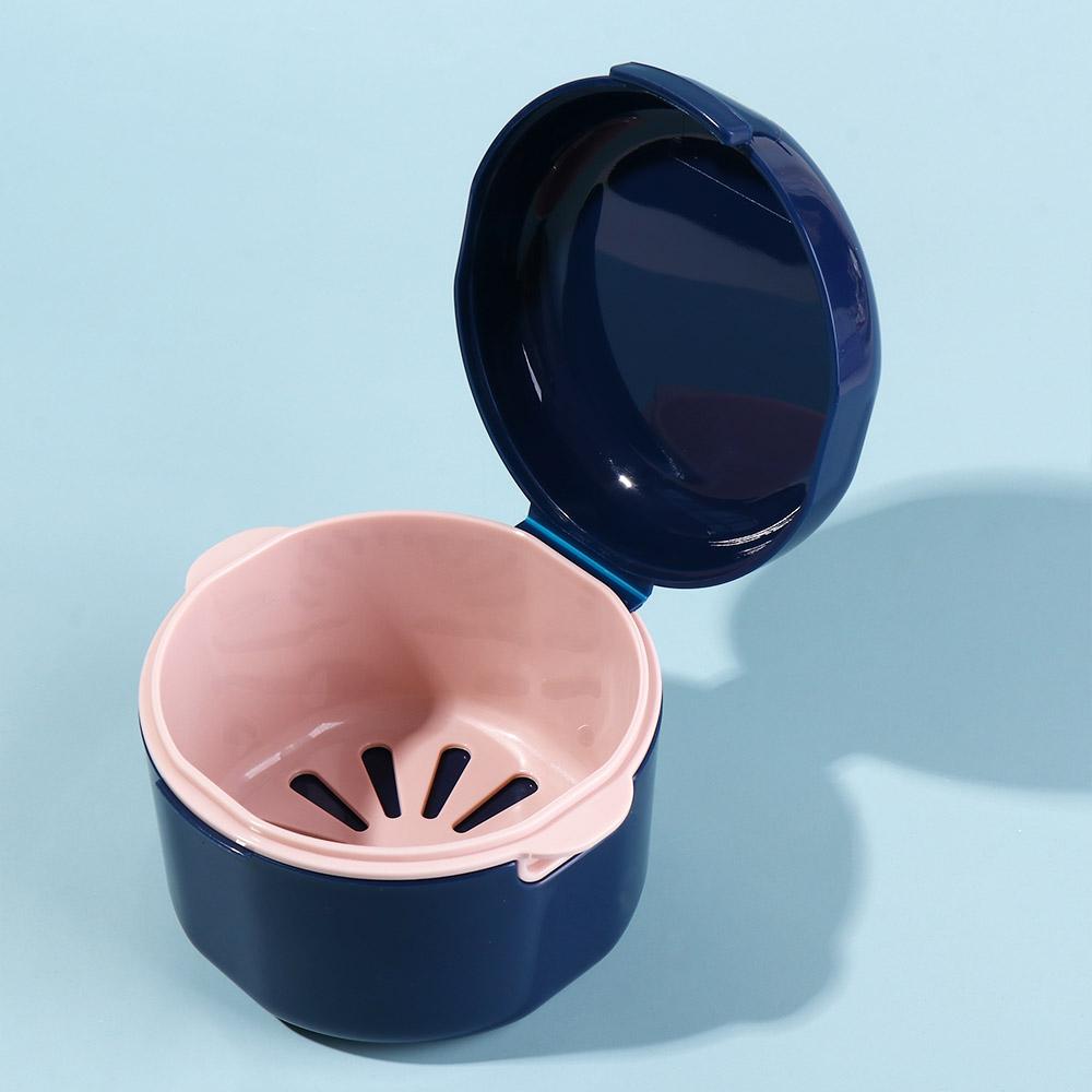 Retainer Mouthguard Container Denture Box False Teeth Bath Case Dental Storage Case Cleaning Box