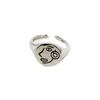 Abstract Face Open Ring: Creative & Unique Design