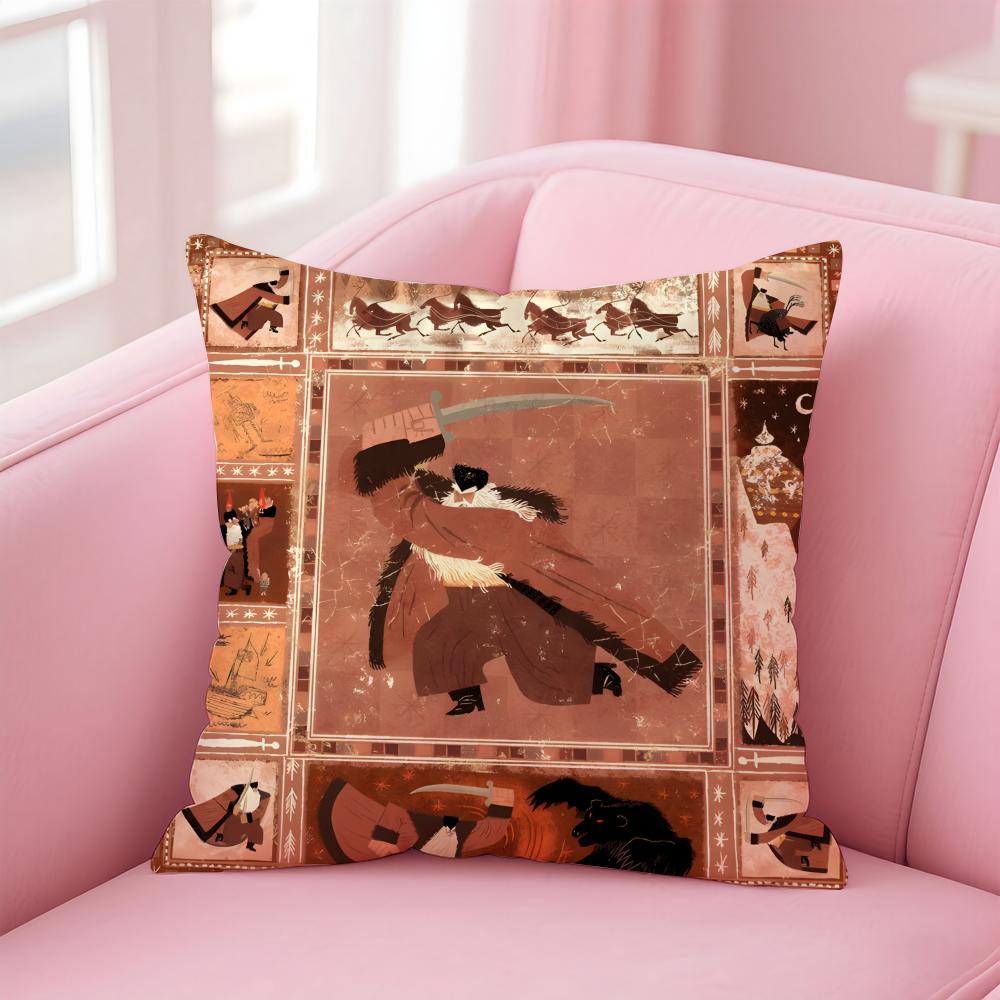1PCS RRise Of The Guardians Arts Icons Cushion Cover Pillowcase Short Plush Invisible Zipper Room Sofa Cushion Cover