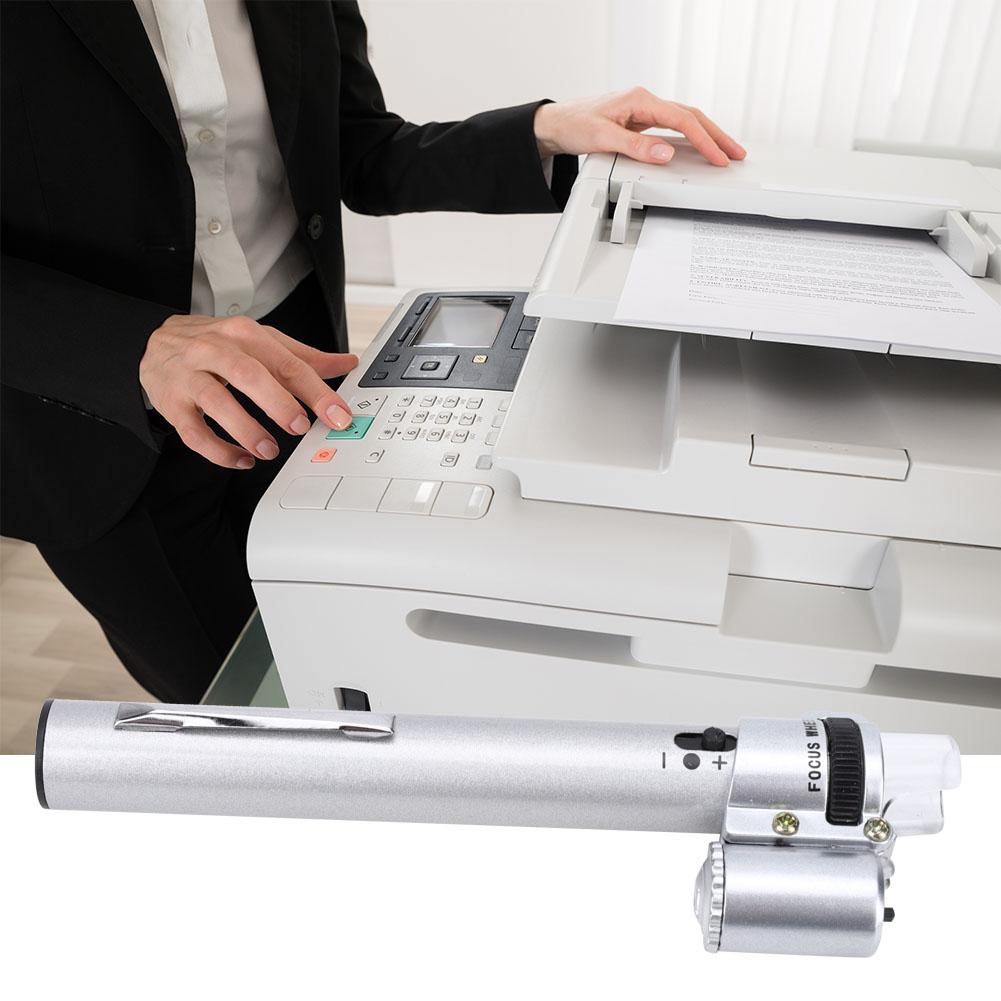 100X Pen Type Adjustable Focusing Portable LED Microscope Mini Magnifier Magnifying Tool