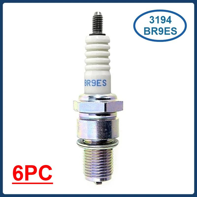 6pc BR9ES-3194 Spark Plugs for Two-stroke Engines OEM BR9ES 3194 EM-3194 A5501 13324725 620-1821 229024