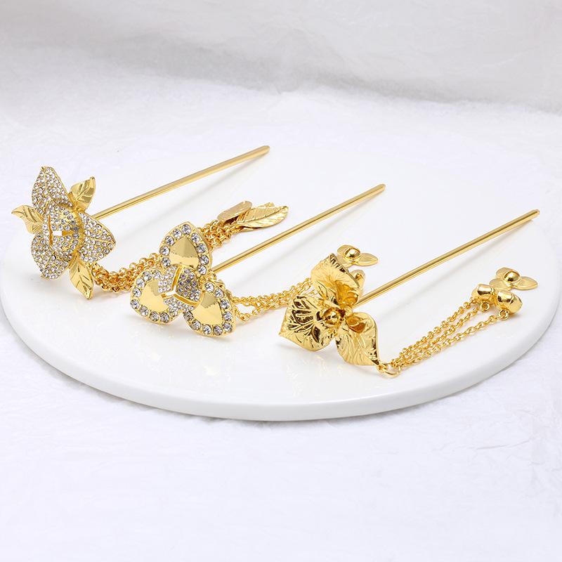 Xiuhe Clothing Headgear Women'S Premium Hanfu Retro Chinese Bridal Headgear Tassel Hairpin New Chinese Hair Accessories Customization
