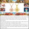 Elegant Flower Pendant Necklace Gold/Rose Gold Plated Sparkling CZ Floral Pendant Jewelry Gift for Daily Occasion