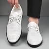 Gentleman Summer New Men's Black White Breathable Knit Pattern Oxford Shoes Designer Formal Wedding Dress Homecoming Footwear