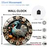 Minimalist 30cm Diameter Glass Wall Clock with Simple Markers and Modern Style