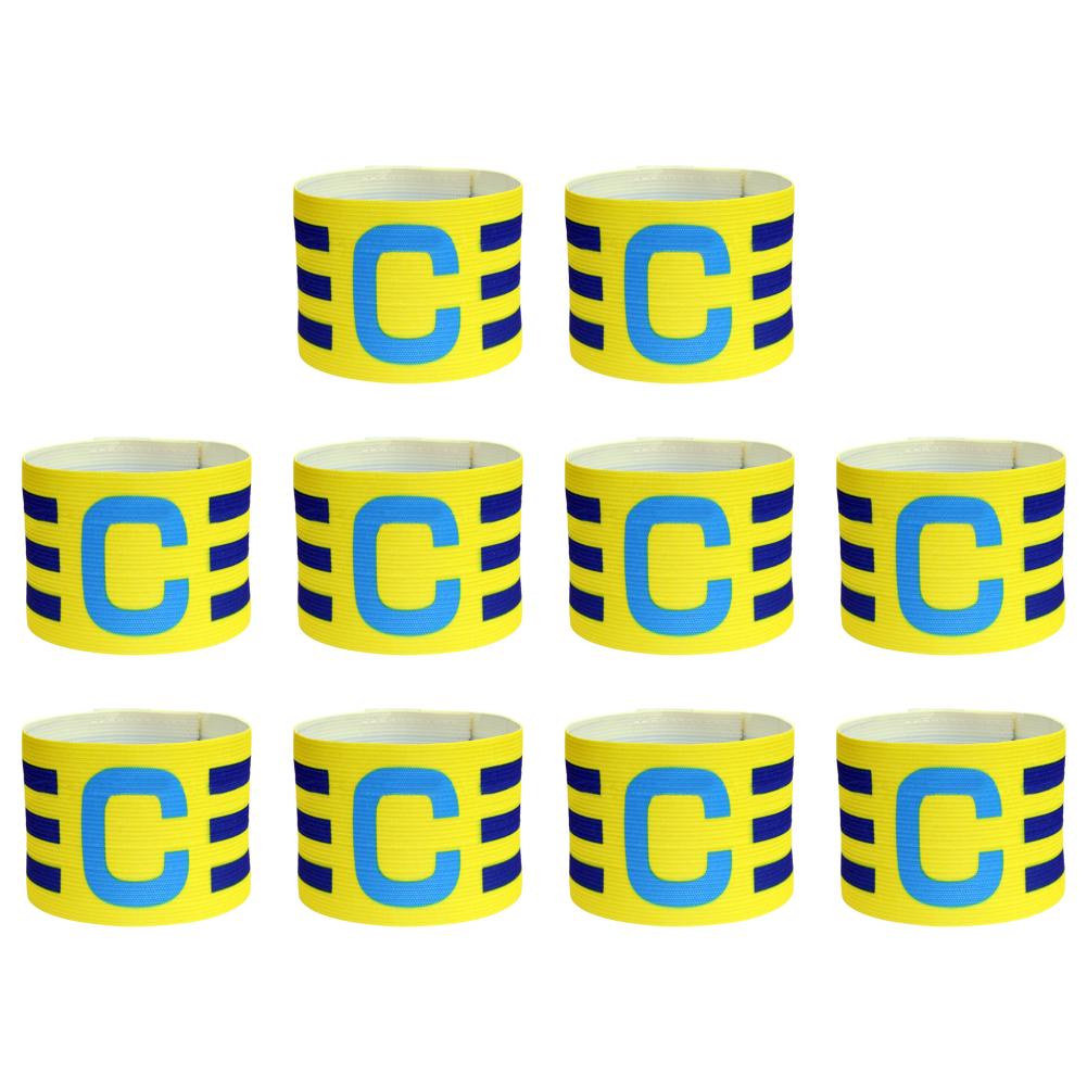 1-10Pcs Kids Adults Football Captain Armband Soccer Arm Band Football Match Captain Group Armband Team Leader C Word Arm Sleeve