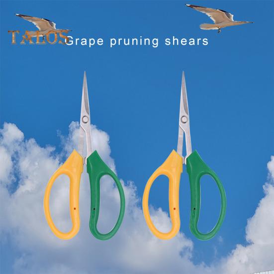Stainless Steel Shear Trimming Scissors with Soft Handle Multi-functional Garden Clippers with Tilted or Straight Head for Garden Pruning Fruits