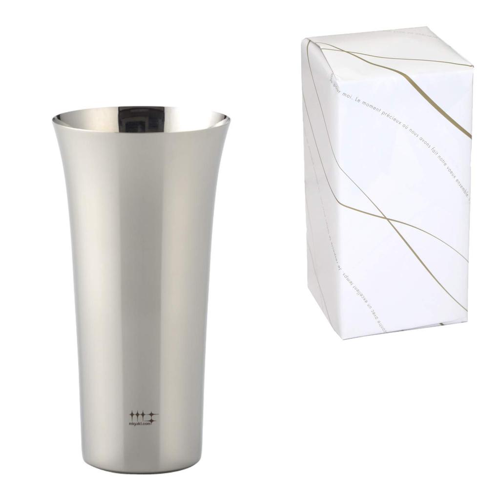 Yoshikawa Polishing Syndicate Made in Gift Wrapping Made in Japan Highball/Beer Tumbler, 435ml, Tsubame-Sanjo, Niigata, Silver, YJ1305, Available,